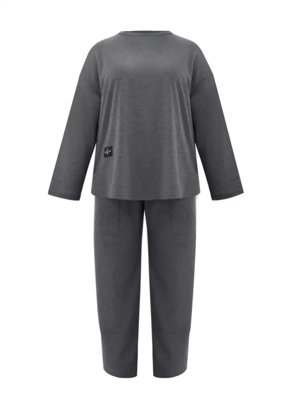 Plus Size Casual Loose Fit Top and Pants Two Piece Set