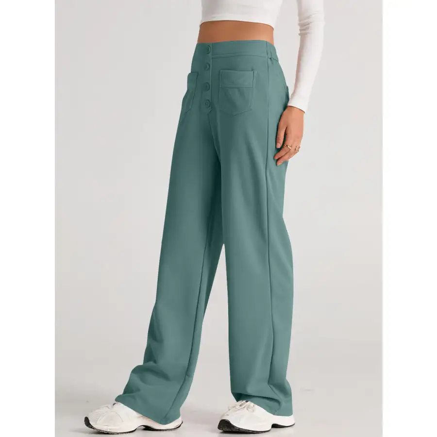Chic High Waist Wide Leg Pants