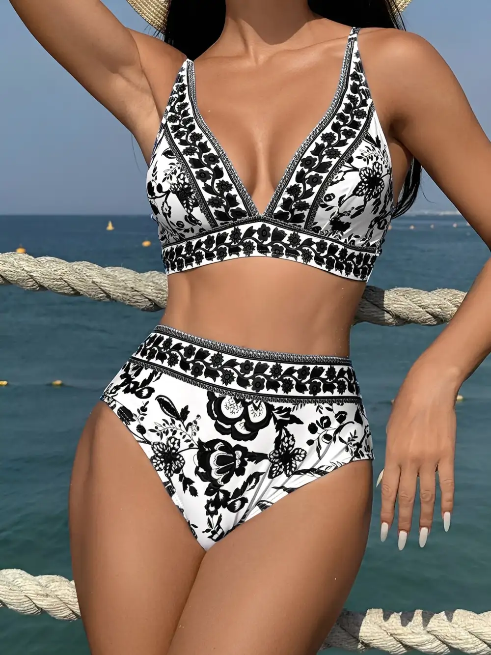 Boho Floral Resort Bikini Set