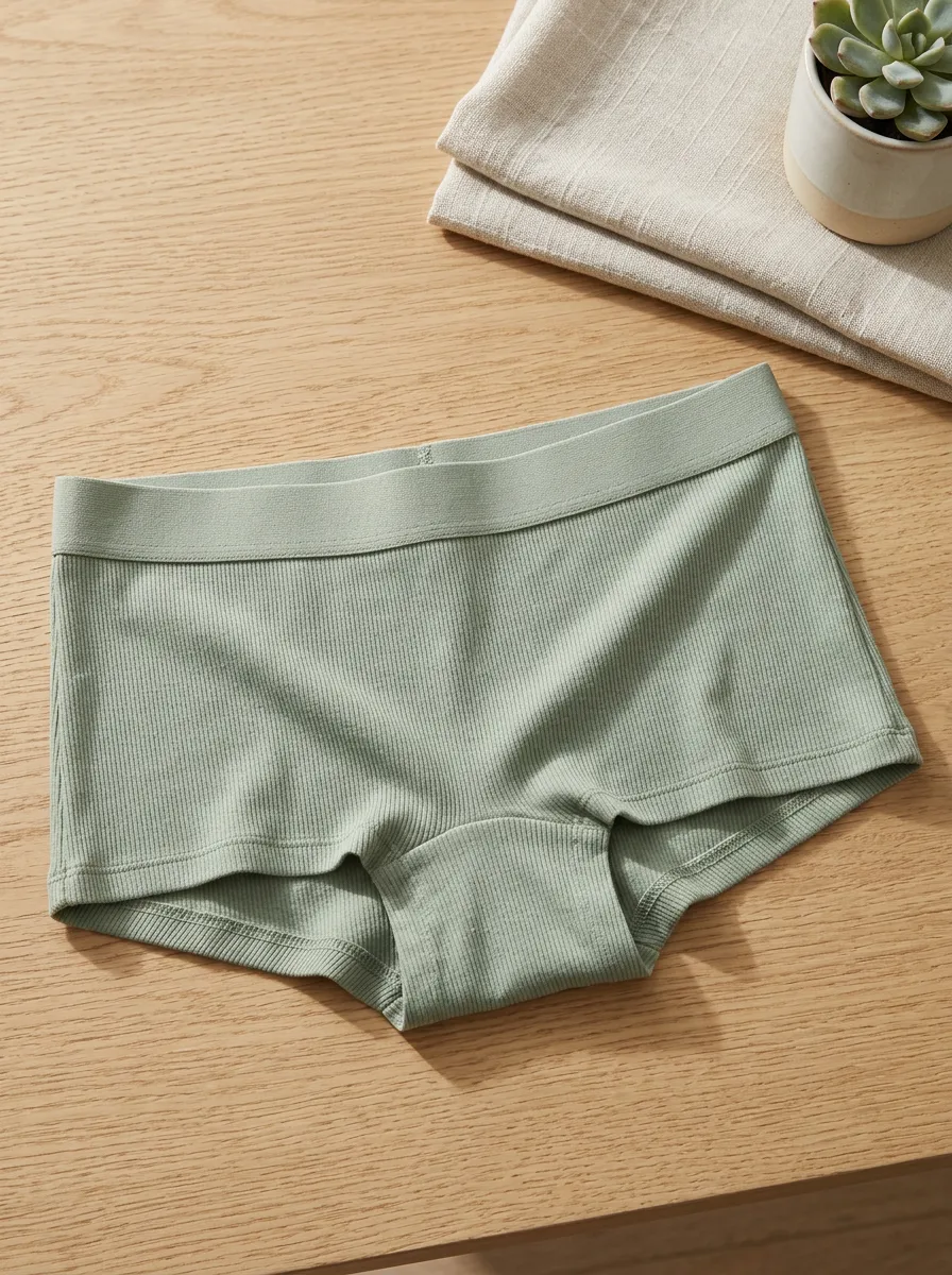 Women's Classic Ribbed Cotton V-Waist Panties