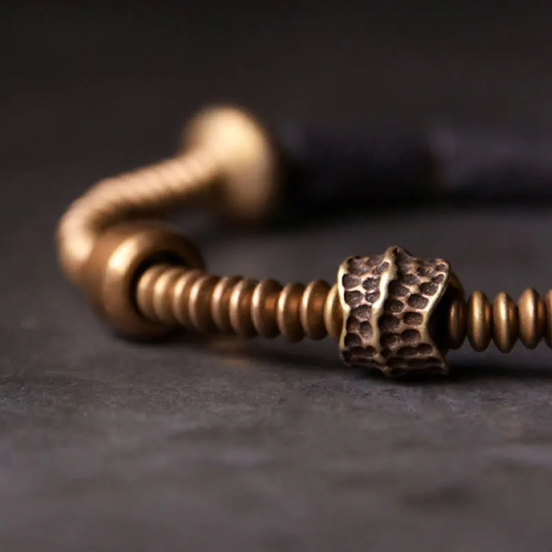 Lava Rock Beads Copper Bracelet