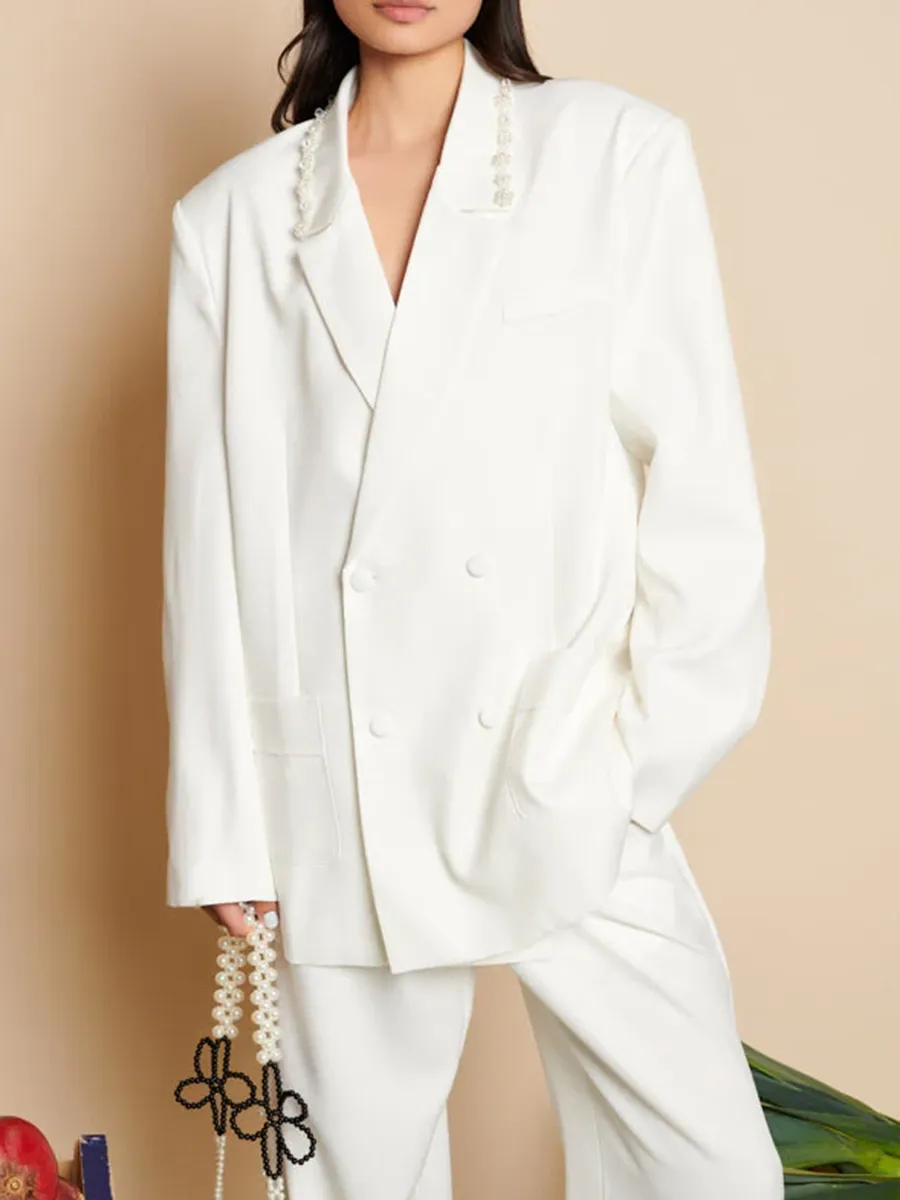 Easy Daily Outfit Pearl Blazer