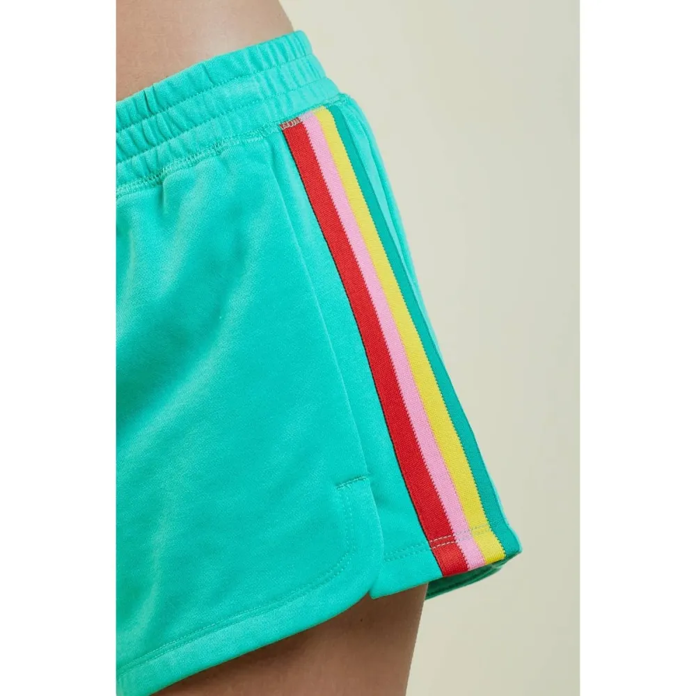 Polished Striped Casual Shorts