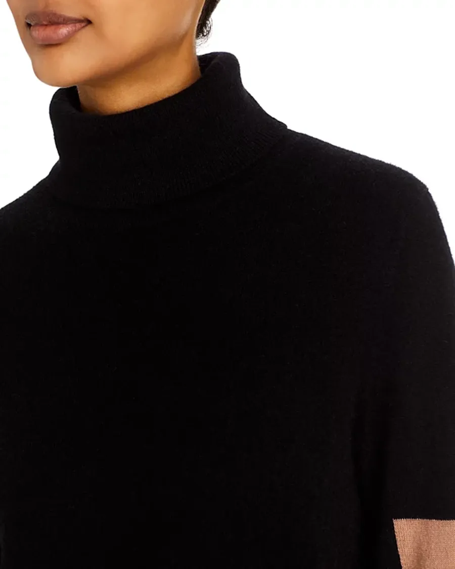Color Block Elbow Cashmere Sweater