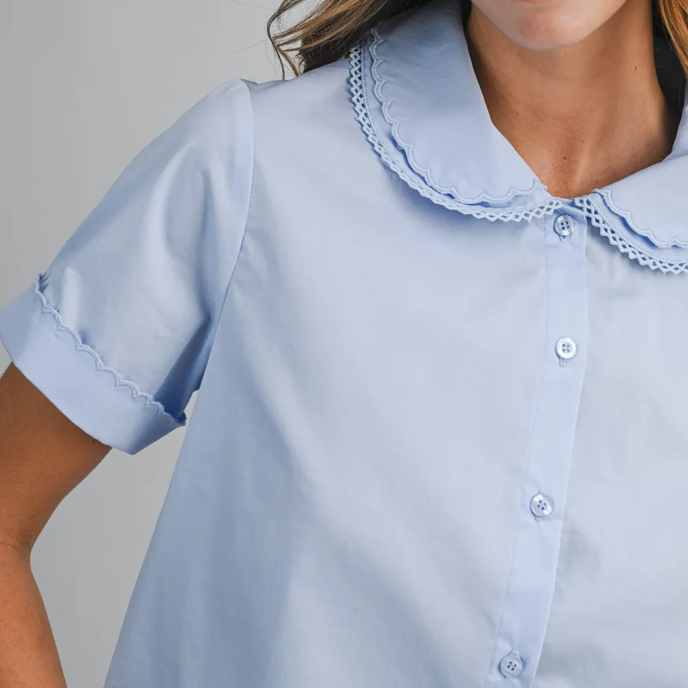 Scallop Lace Collar Blouse