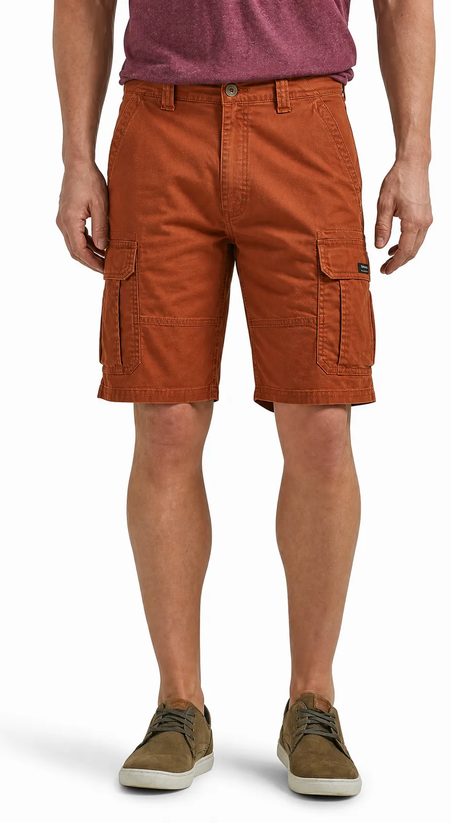 Men's Washed Cotton Twill Cargo Shorts