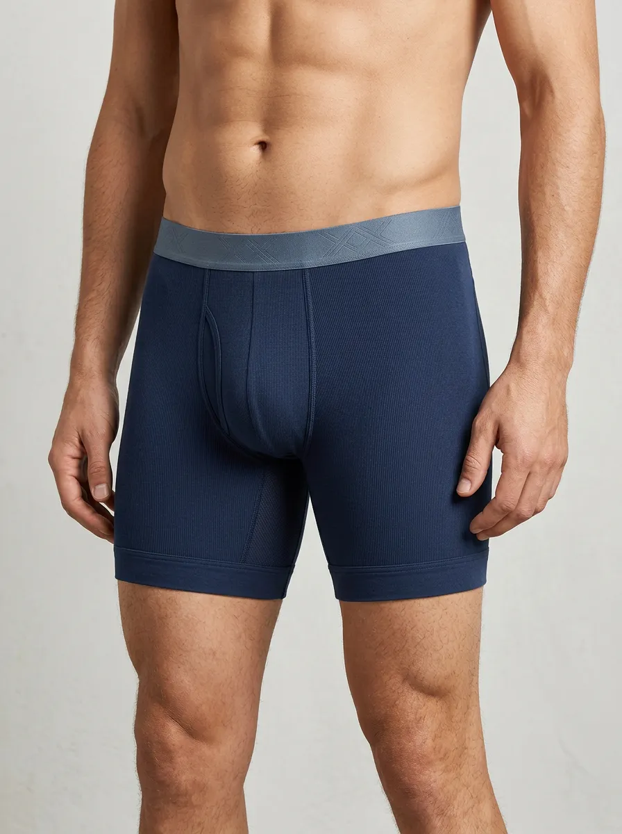 Minimal Ribbed Cotton Everyday Edit Men's Boxer Briefs