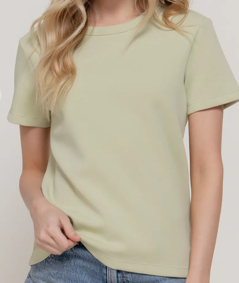 Sage Soft Knit Knit Tee