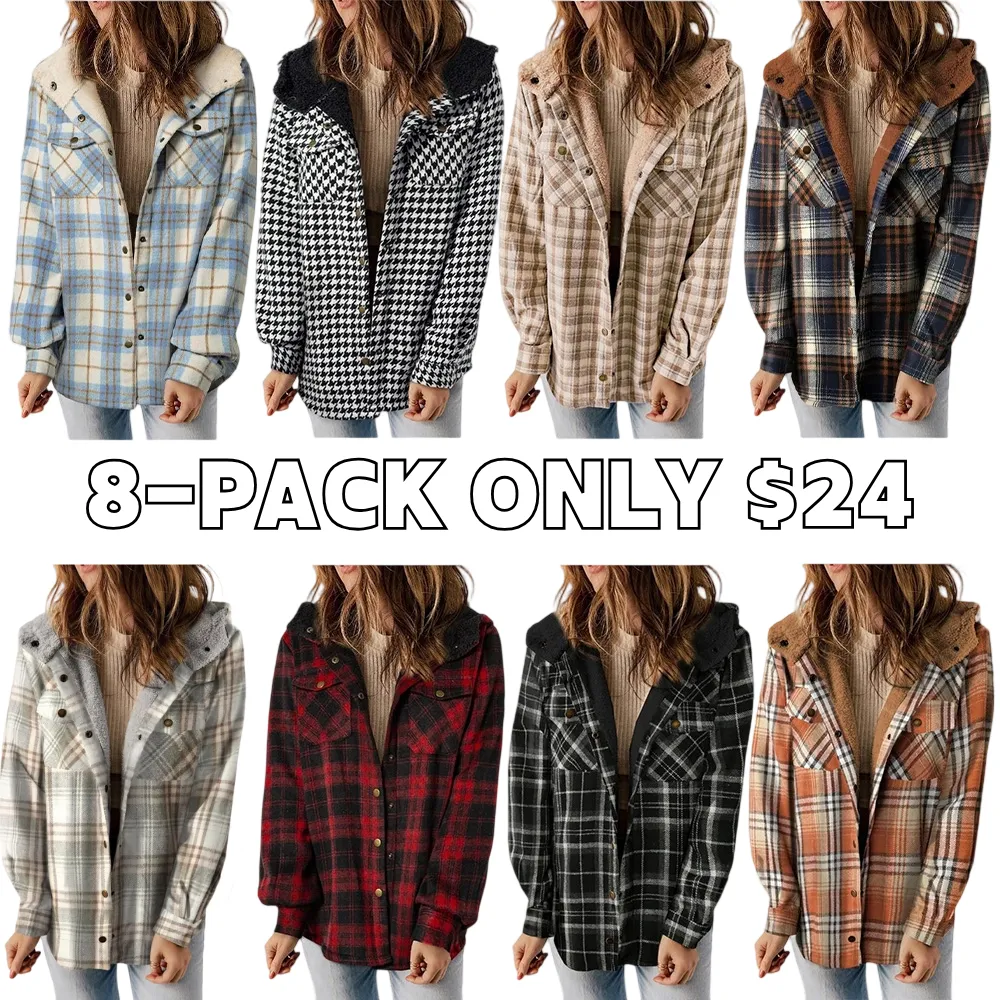 Warm Plaid Pocket Coat for Everyday Style
