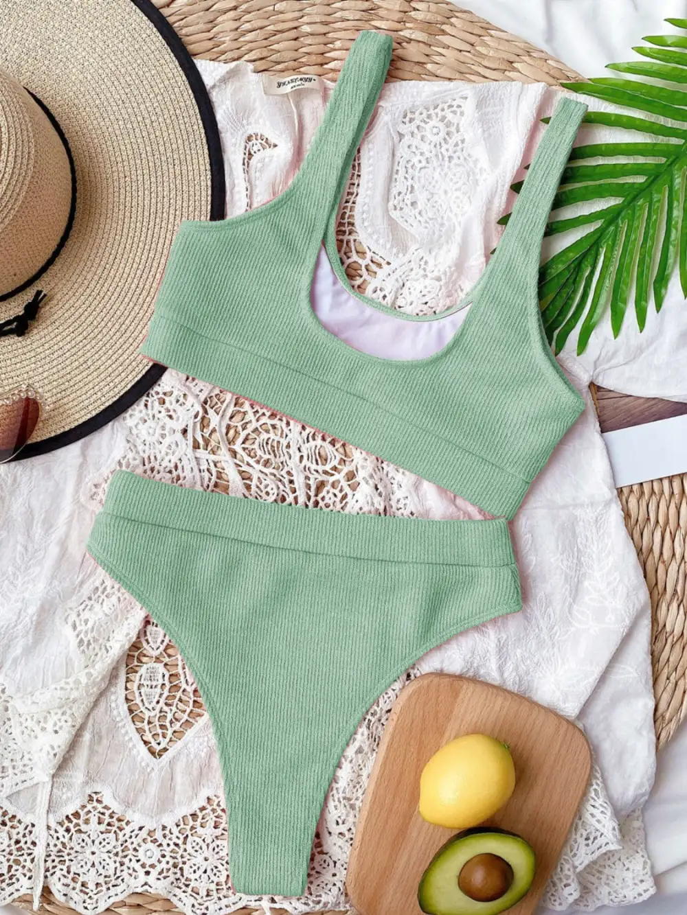 Scoop Neck Wide Strap Coordinated Accessory