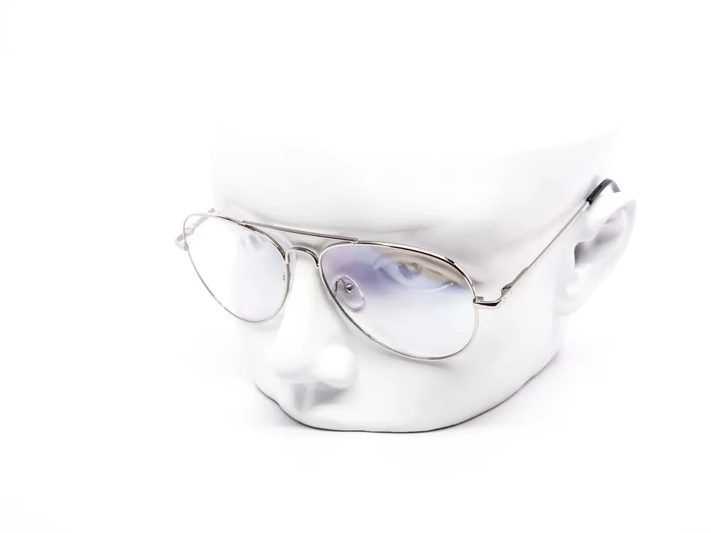 12-Pack Silver-Tone Aviator Blue Light Glasses