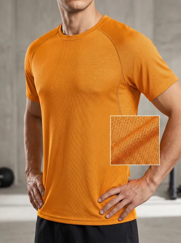 Men's Mesh Raglan Casual T-Shirt