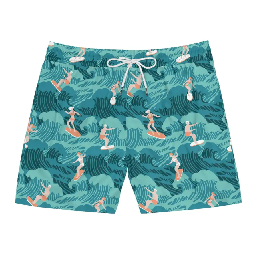 Preorder Custom Design Men's Mid-length Swim Shorts - Aussie Surf