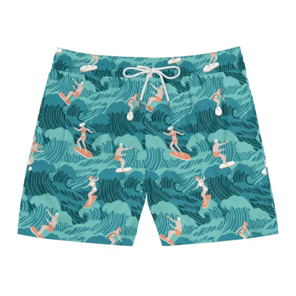 Preorder Custom Design Men's Mid-length Swim Shorts - Aussie Surf