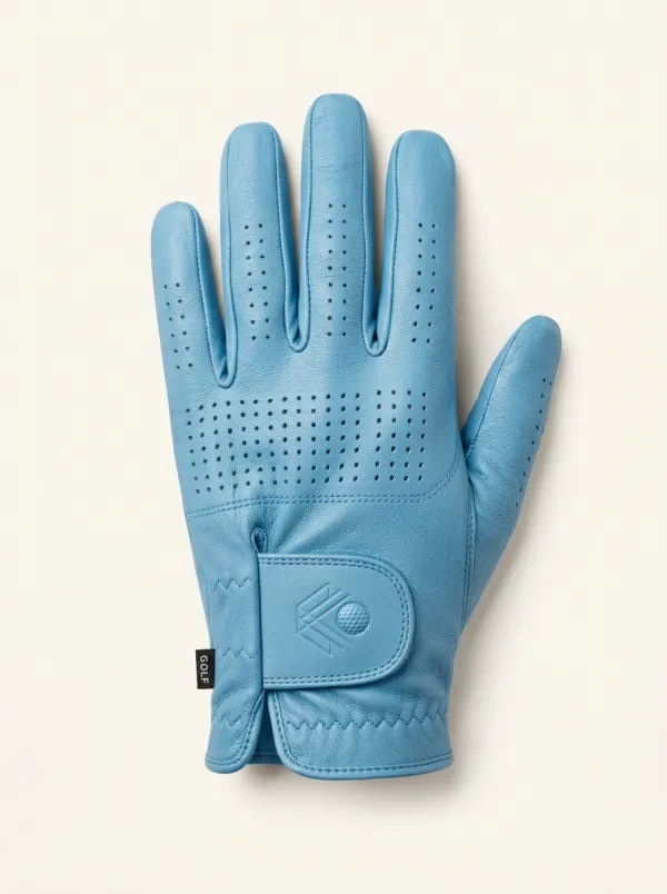 Course Perforated Embossed Leather Golf Glove