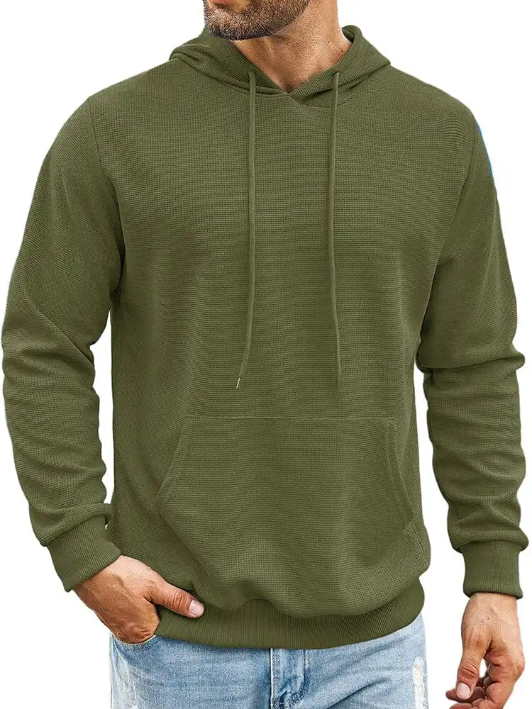 Classic Leisure Waffle Knit Hoodie
