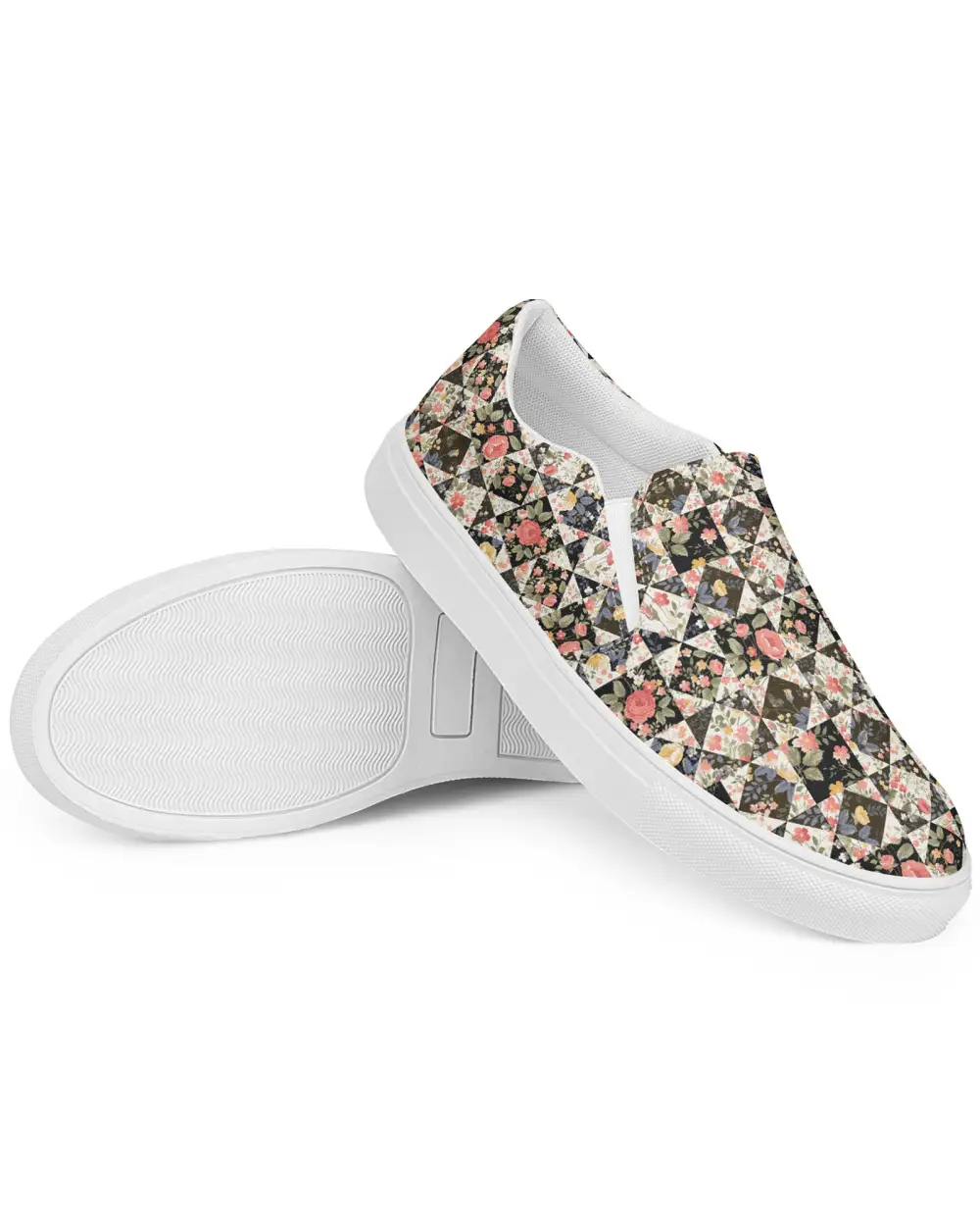 Patchwork Quilt Slip On Shoes