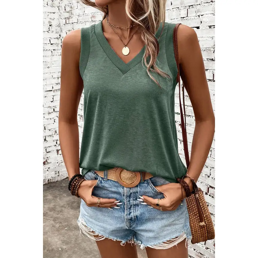 Wide-Strap Tank Top