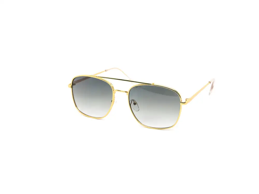 12-Pack Modern Square Aviator Gradient Metal Sunglasses
