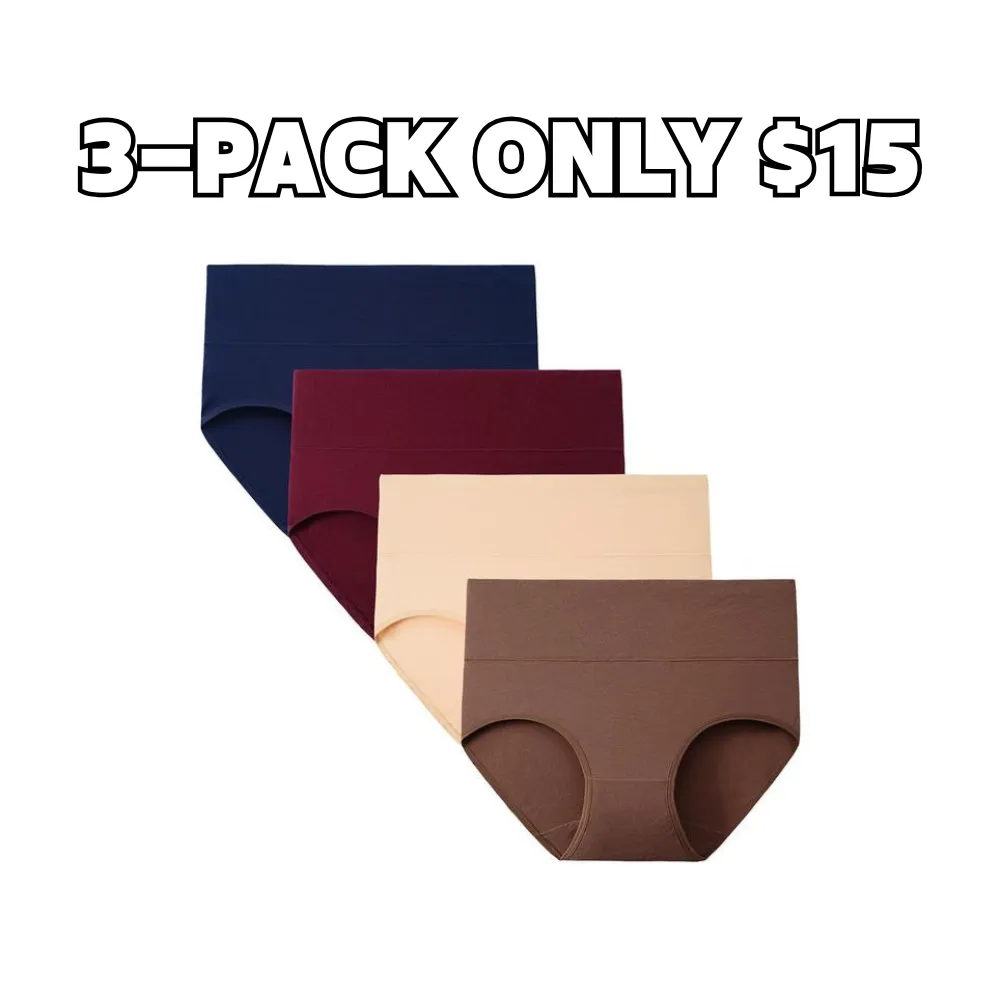 Women's large-size high-waist cotton underwear, soft and comfortable, fully covering triangle pants, breathable and elastic fabric, suitable for daily wear and providing all-day comfort.