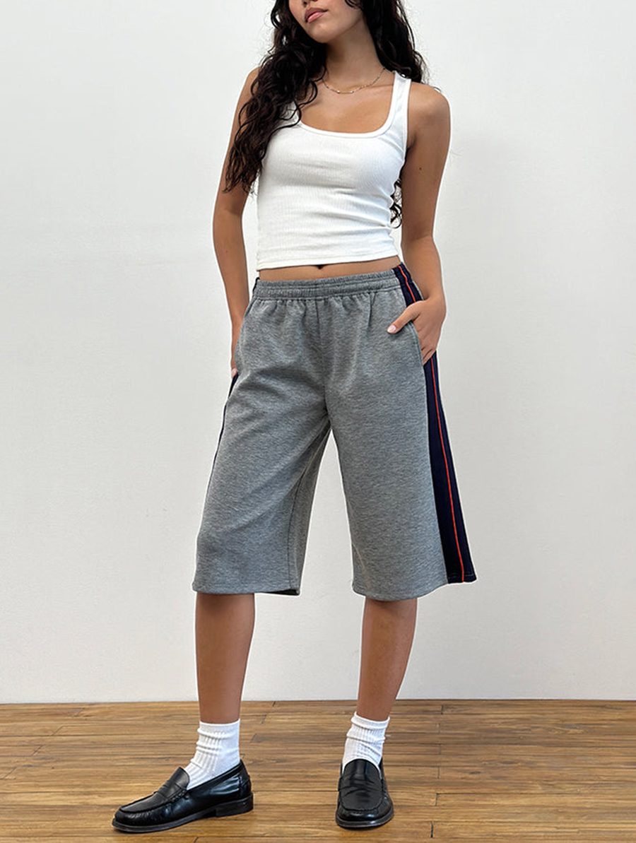 Side Stripe Shorts In Grey
