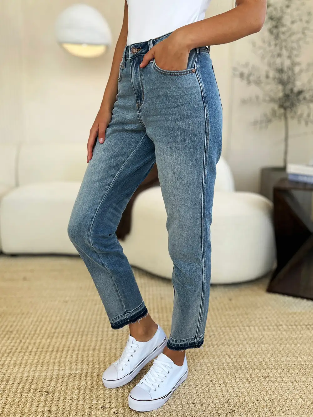 Classic Mid Rise Denim Jeans