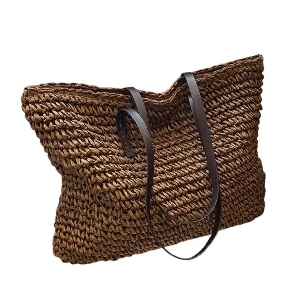 Woven Snap Front Tote Bag