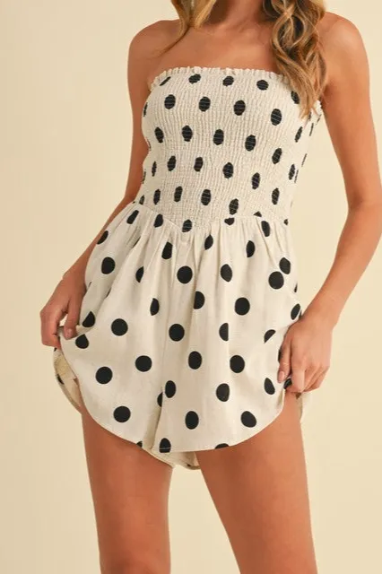 Strapless Smocked Romper