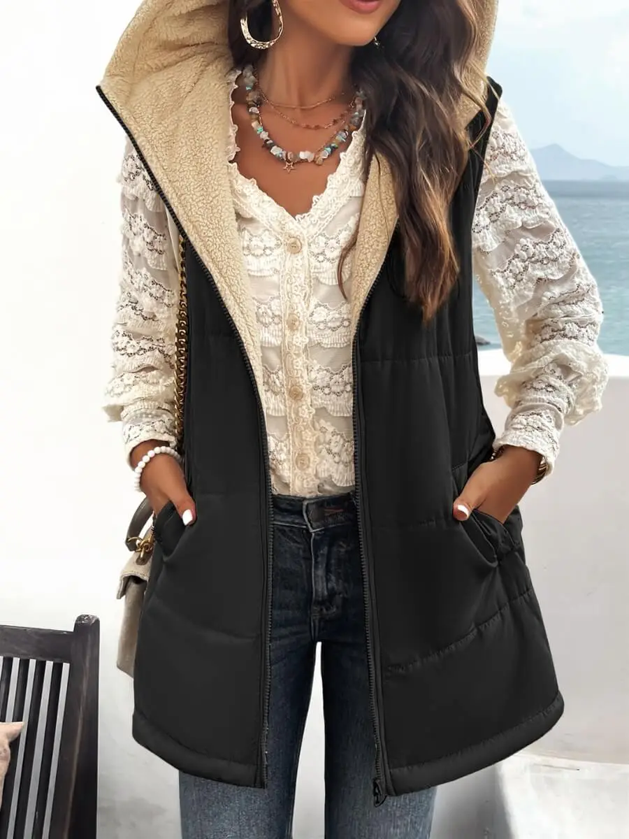 Modern Hooded Puffer Vest