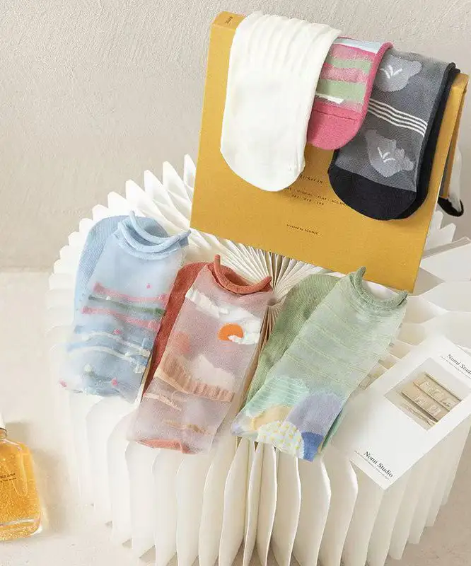 Jacquard Mesh Thin Socks