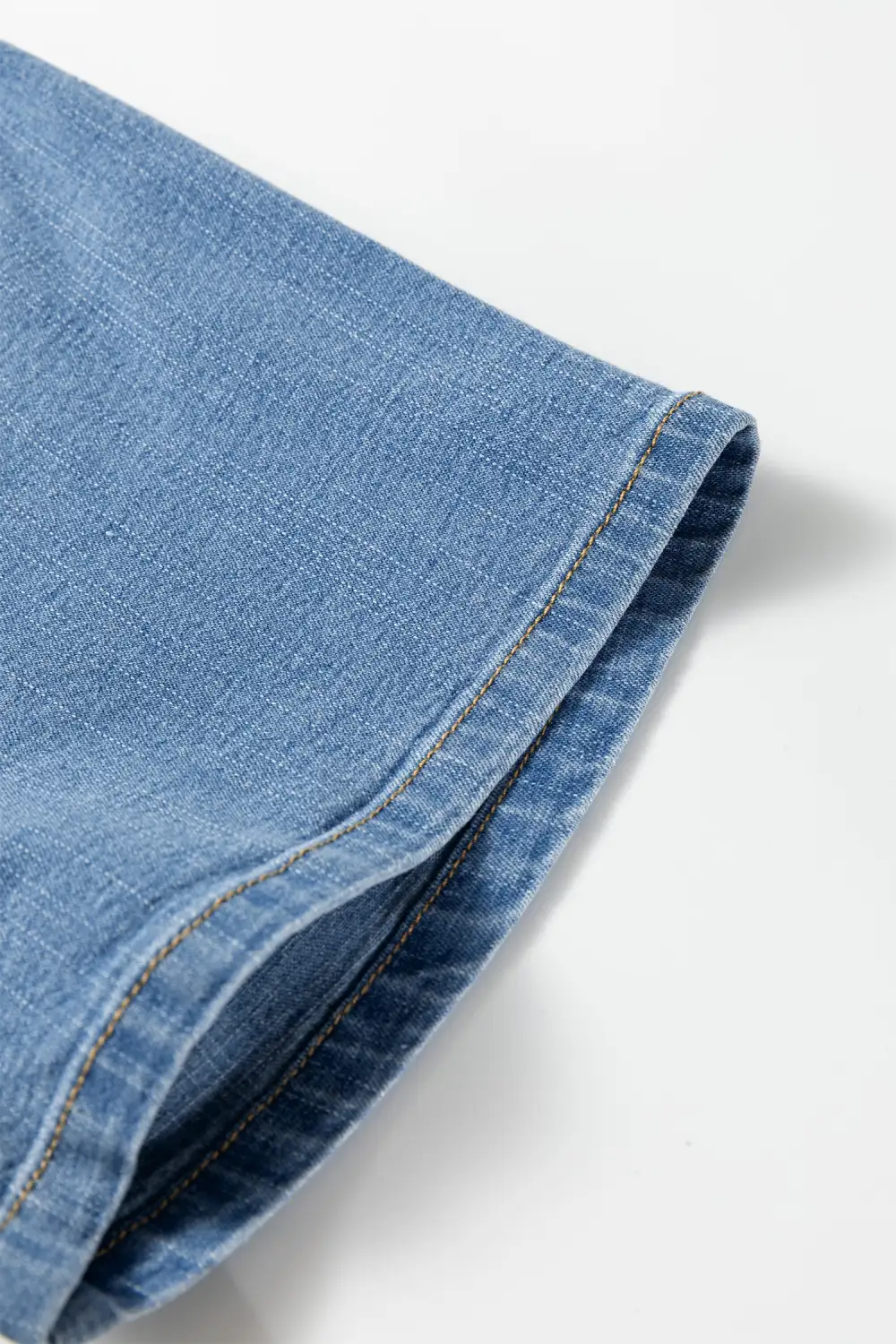 Denim Short Sleeve Mini Dress