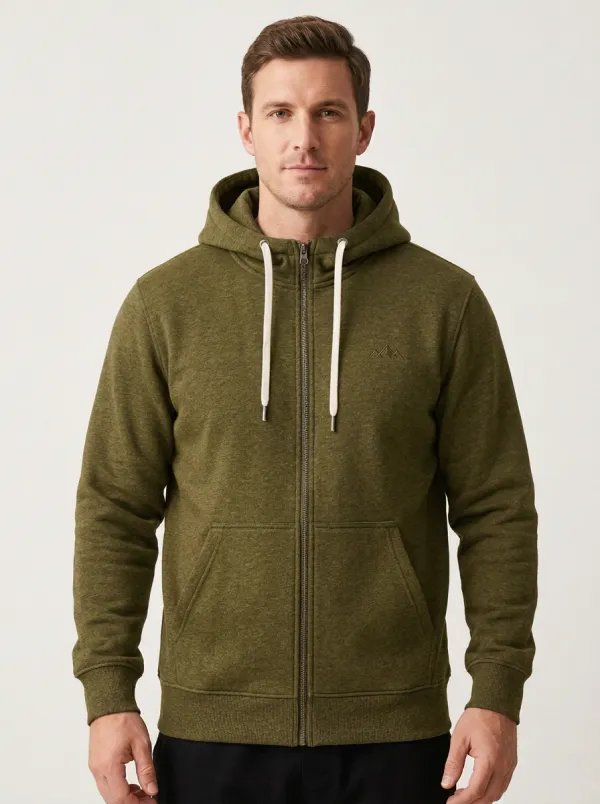 Active Mountain Graphic Zip-Up Silhouette Men's Sport Jacket
