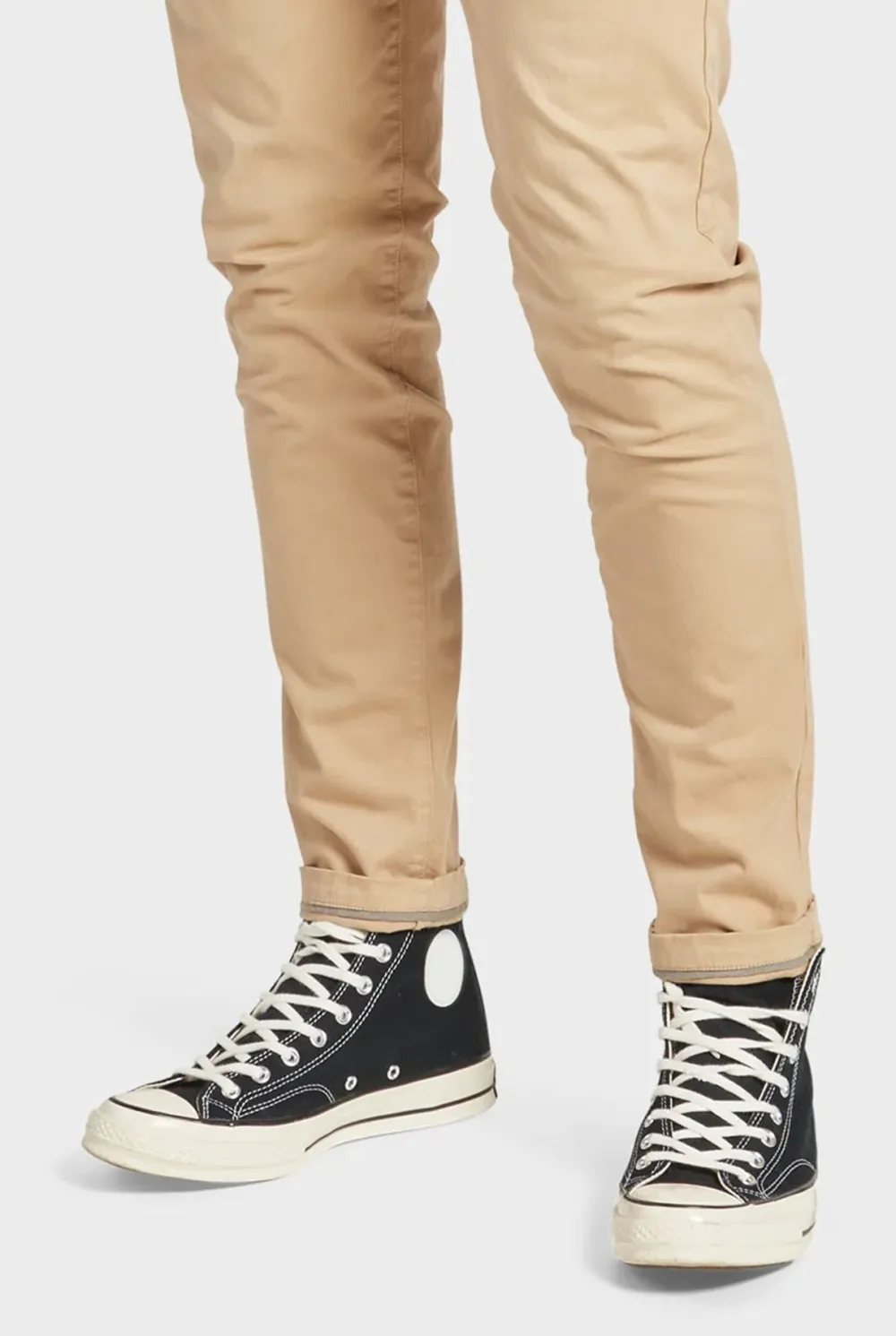Straight Leg Cotton Twill Trousers