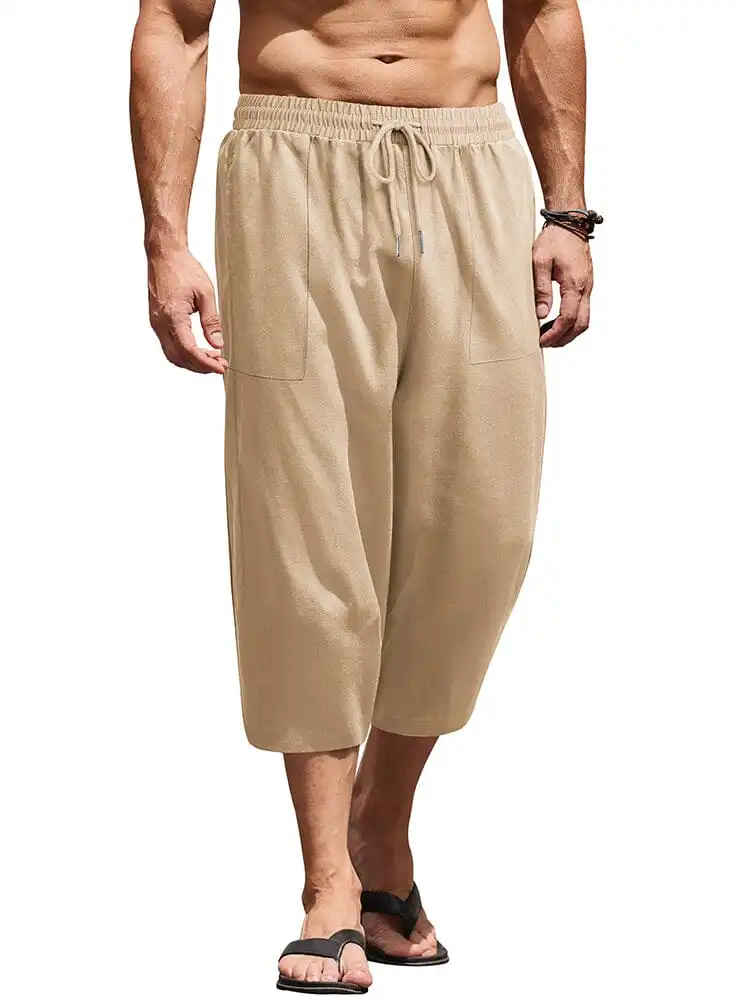 Casual Linen Beach Yoga Shorts