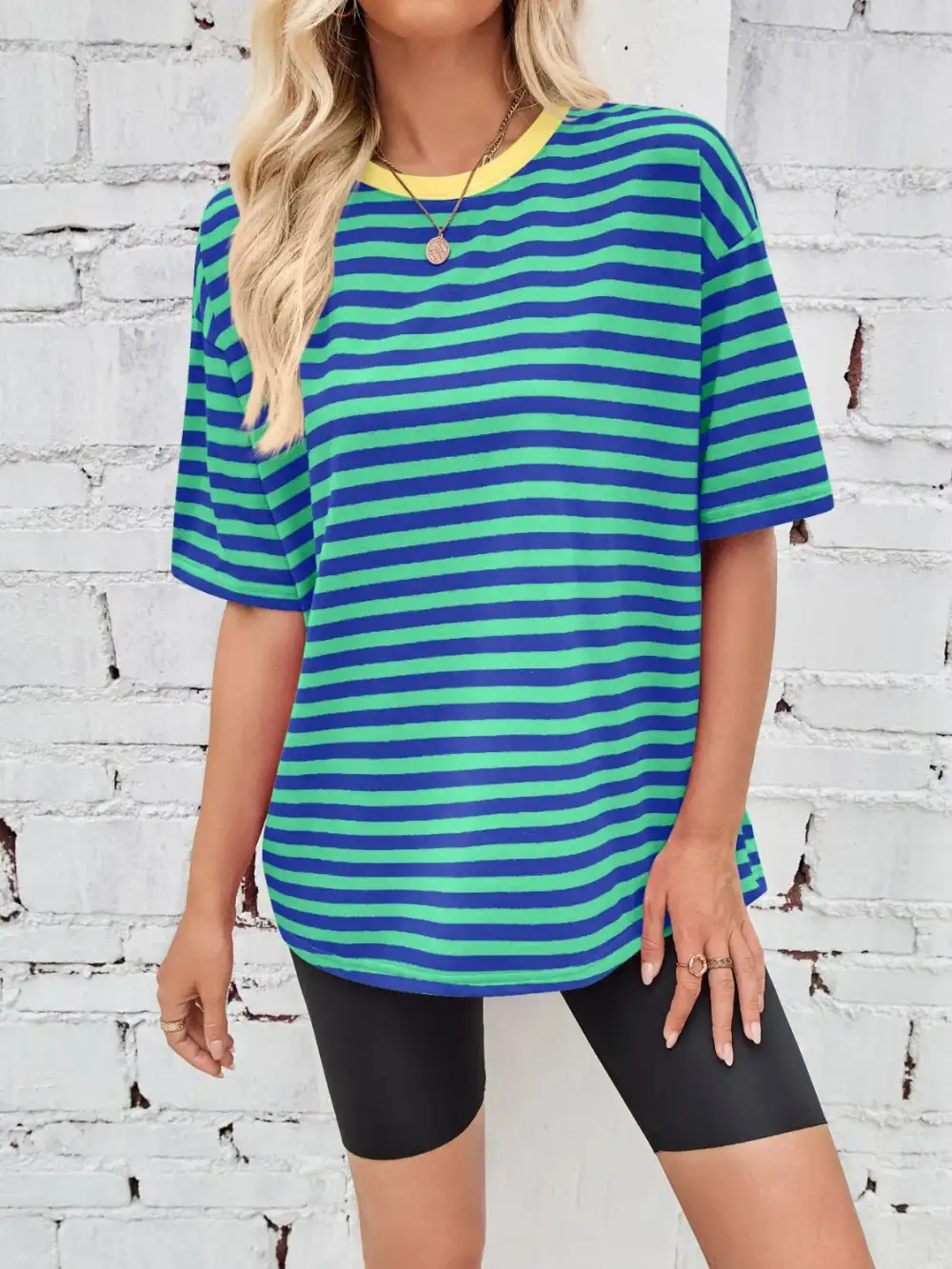 Striped Oversized Casual Tee