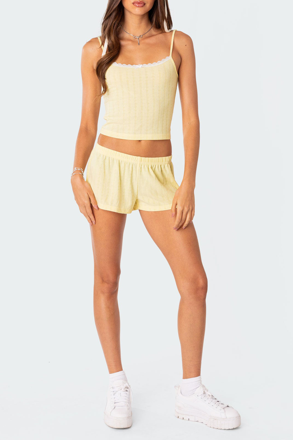 Pointelle Lace Tank Top