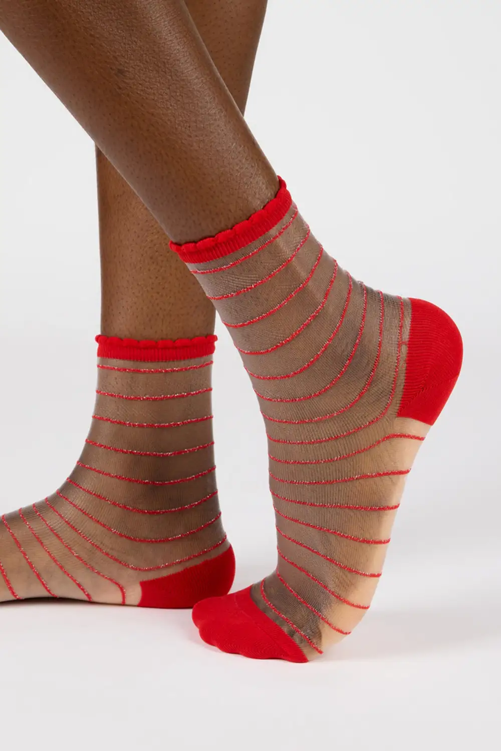 Sheer Horizontal Stripe Socks