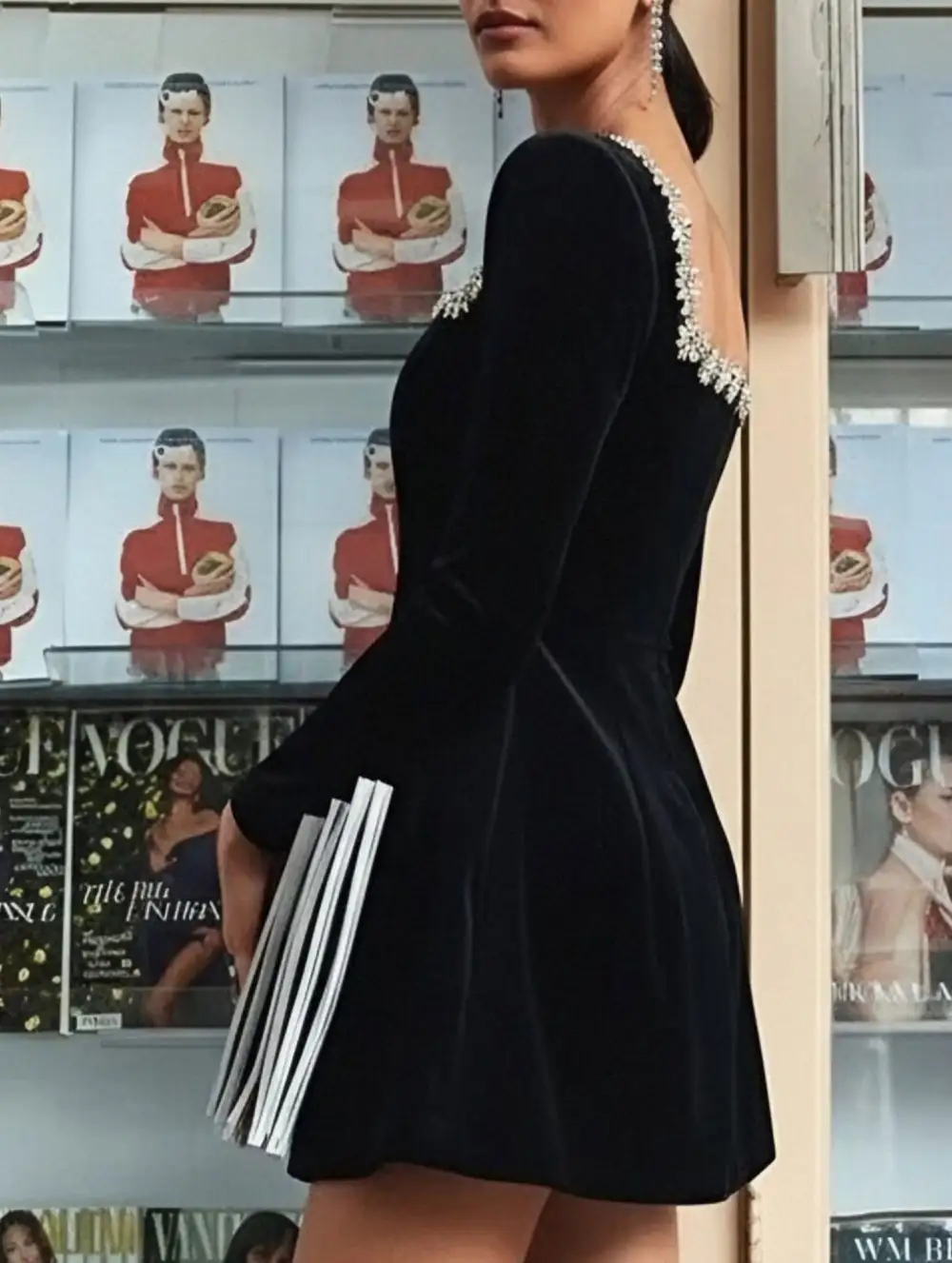Velvet Square Neck Dress