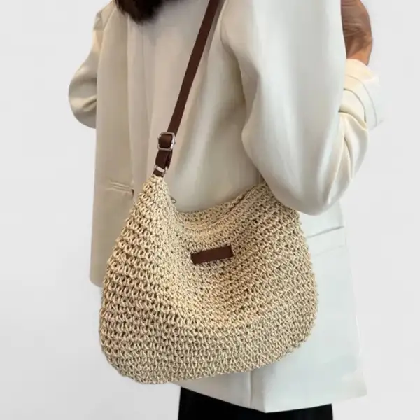 Panel Front Twill Handbag