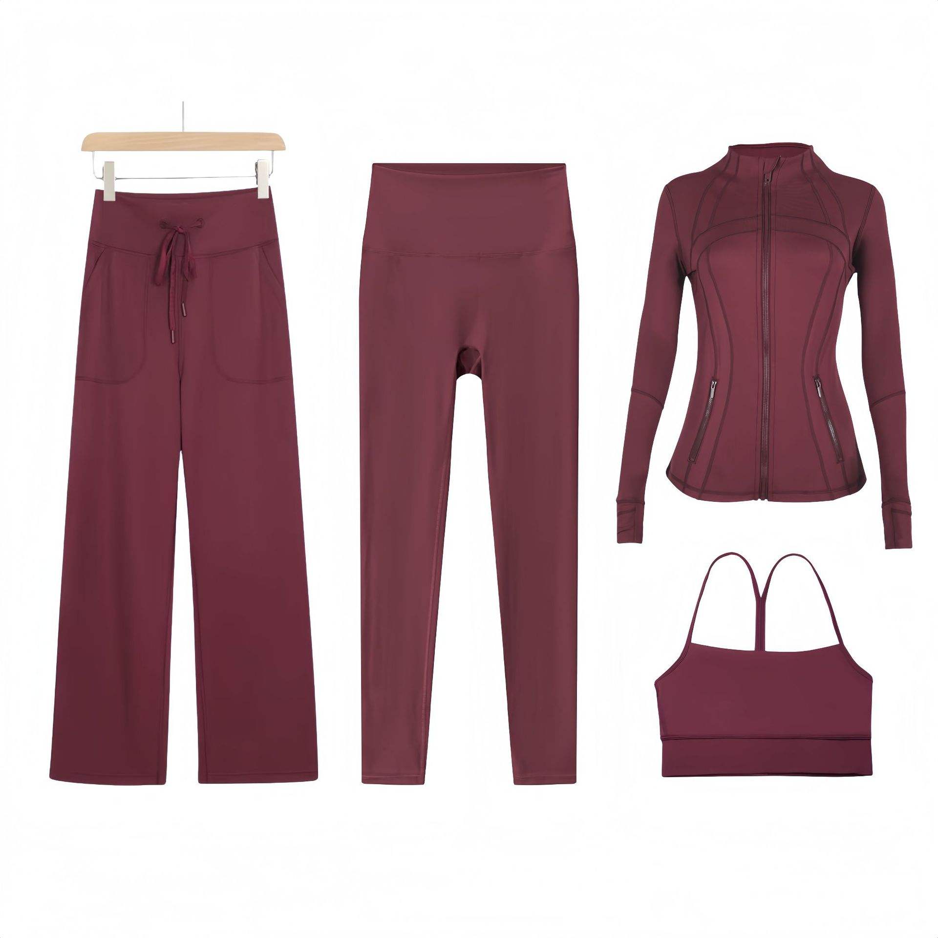 Women’s 4-Piece Breathable Yoga & Fitness Set