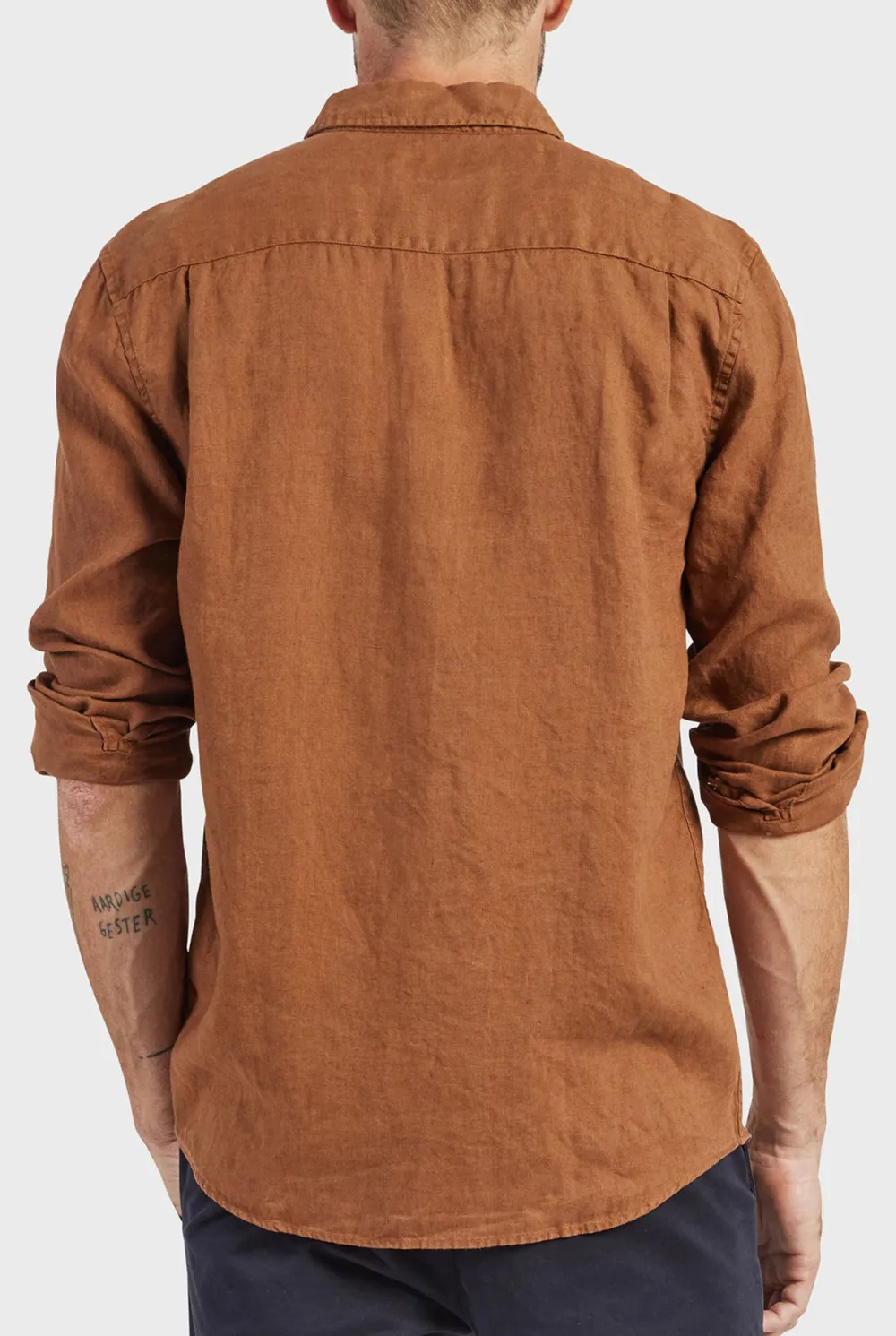 Hampton Linen Shirt-Ash grey