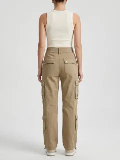 Flexible Utility Style Multi Pocket Finish Women's Multi Pocket Cargo Pants