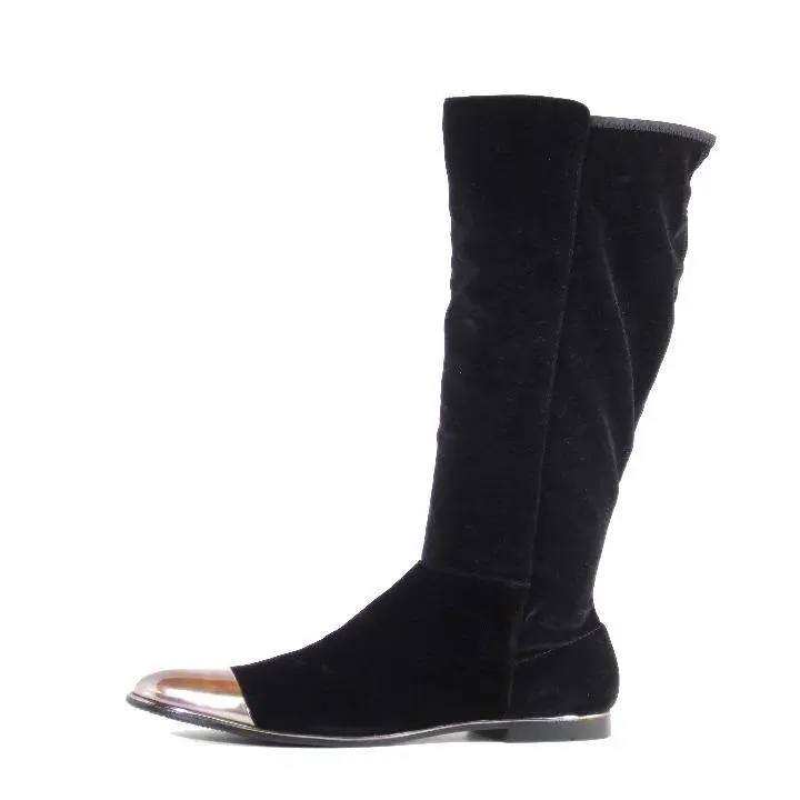 Toe Cap Knee High Boots
