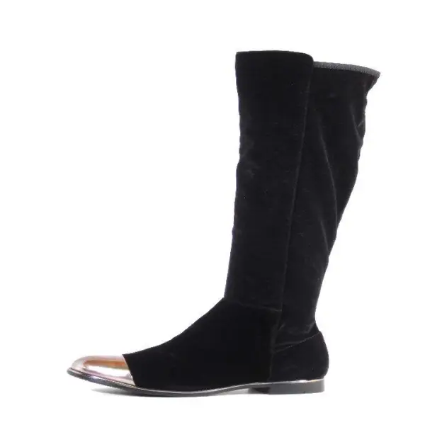 Toe Cap Knee High Boots