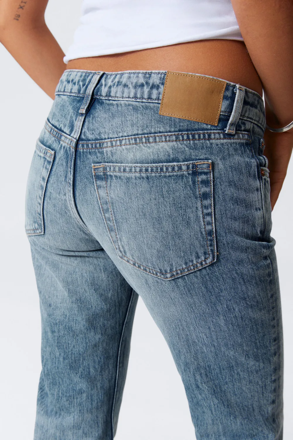 Button Bootcut Slim Jeans