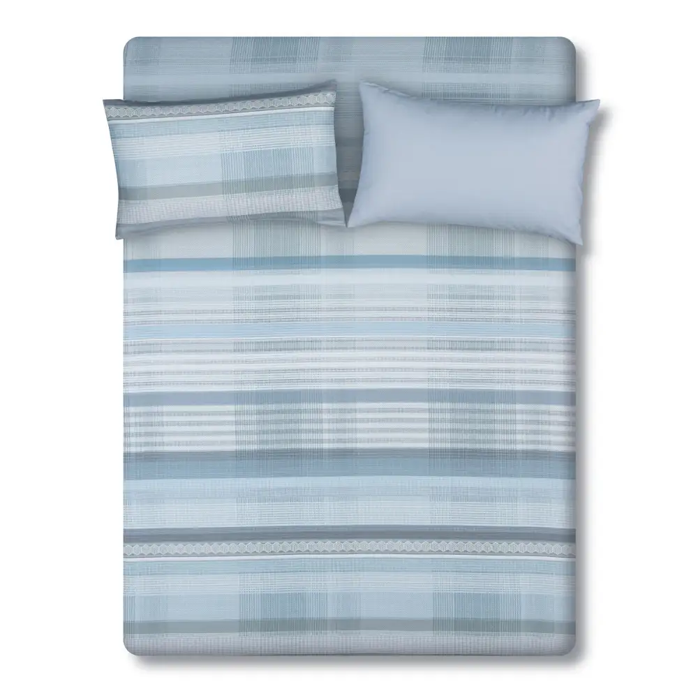Textured Cotton Printed Complete Bedding Set