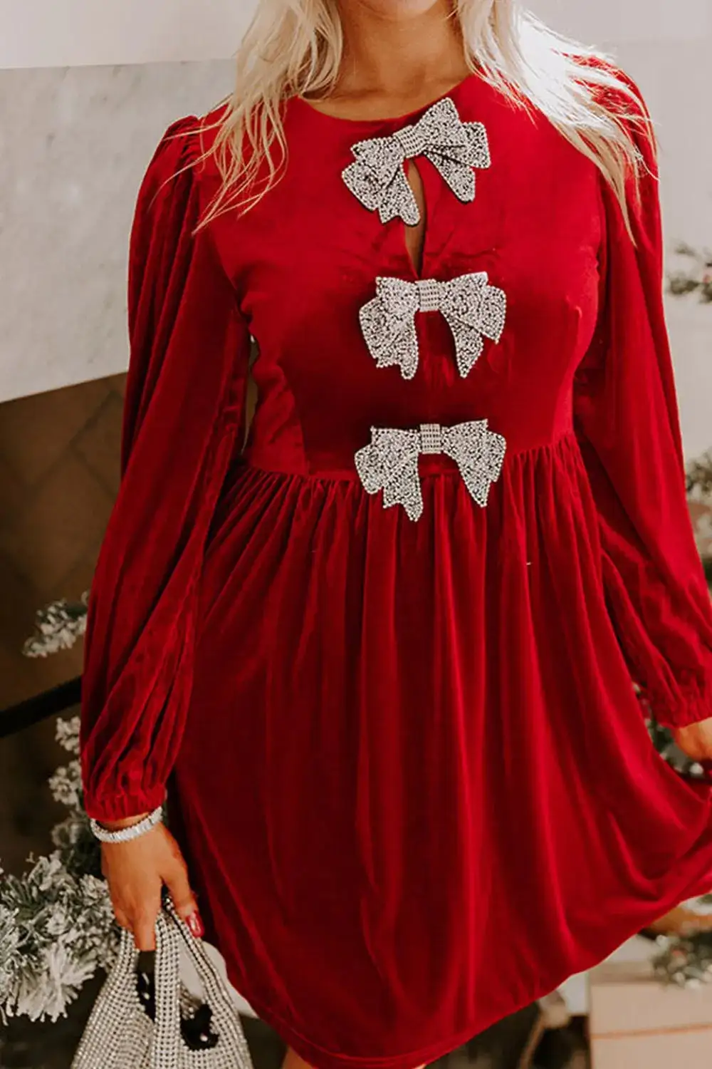 Easy Fit Velvet Dress