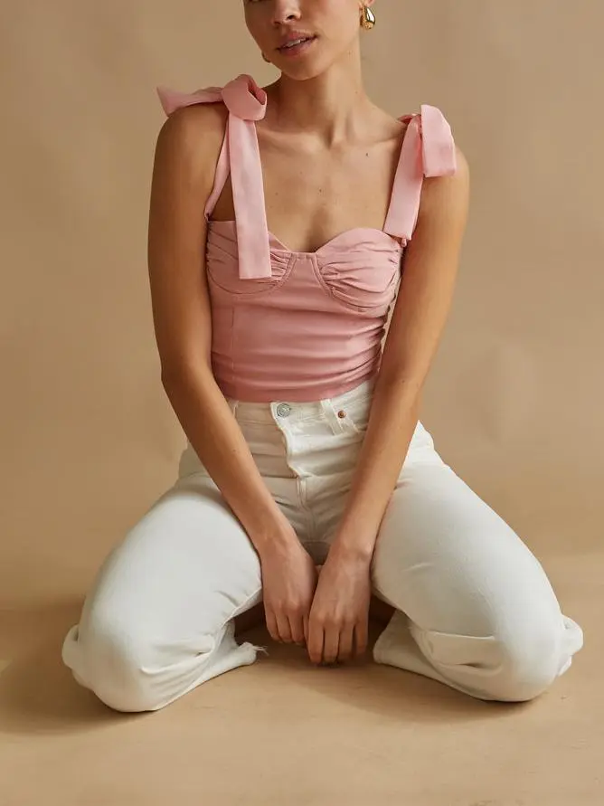 Bow Strap Corset Top