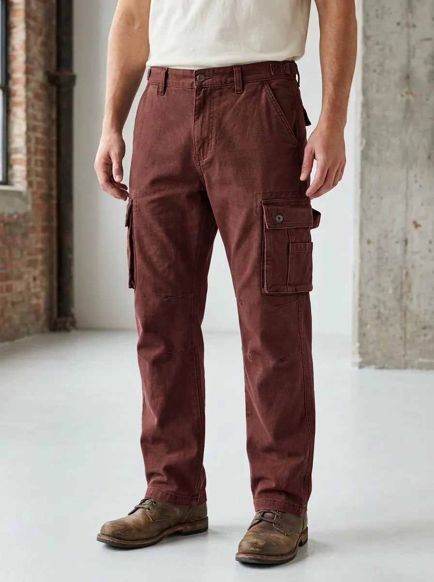 Men's Olive Green Multi-Pocket Tactical Cargo Pants