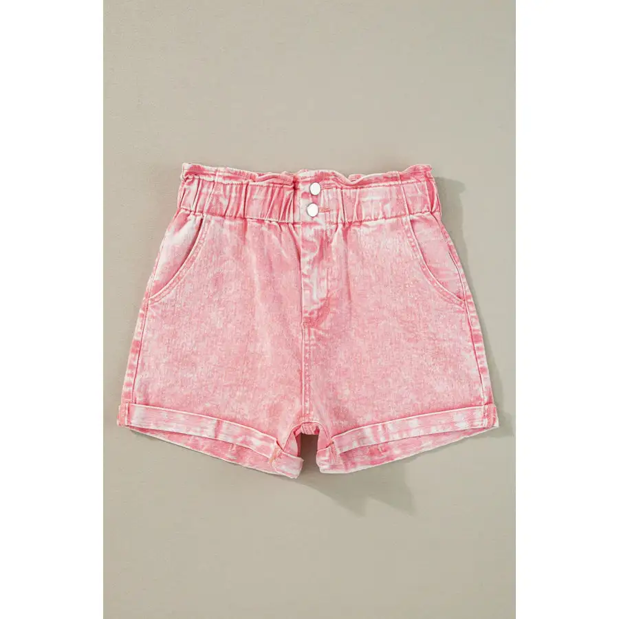 Paperbag Waist Denim Shorts